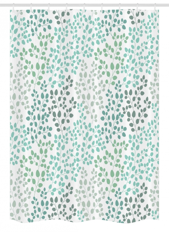 Floral Shower Curtain with Hooks Included
