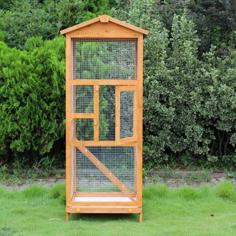Fortuna 65'' Wood Pointed Top Flight Cage with Perch