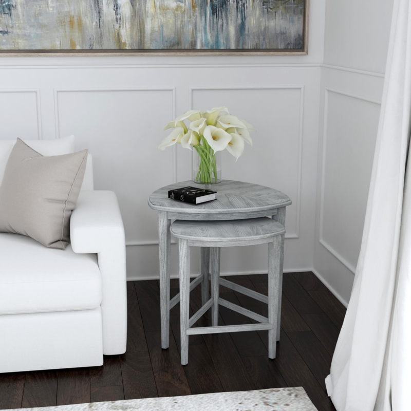 Francine Solid Wood 3 Legs Nesting Tables