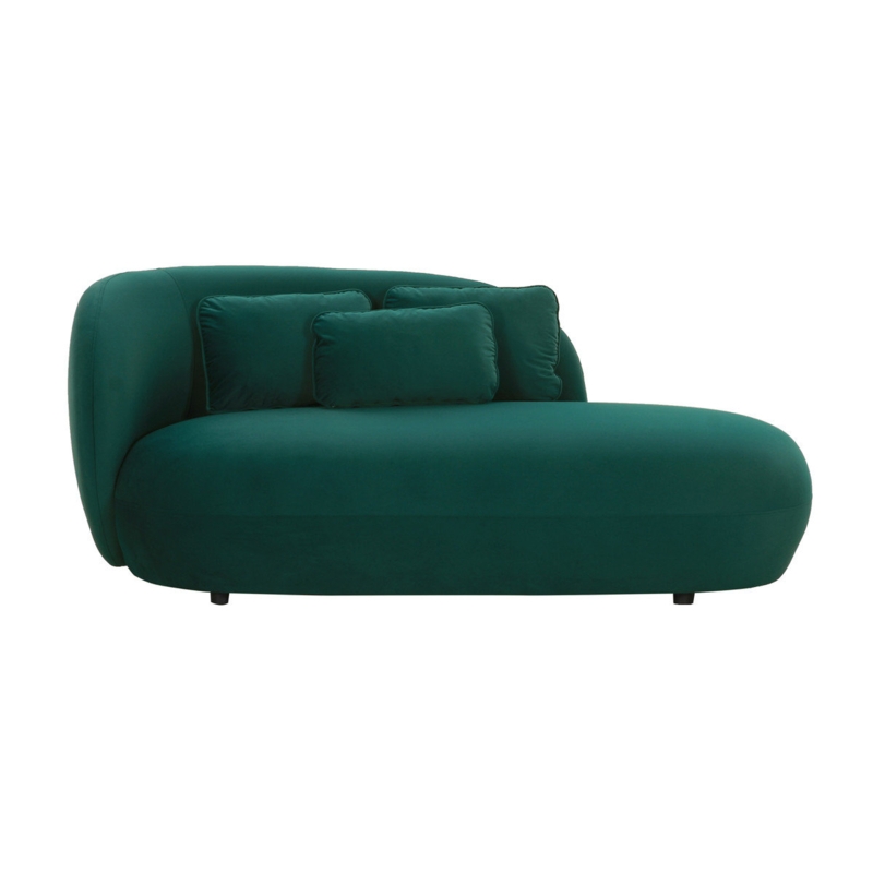 Frehe Velvet Chaise Lounge