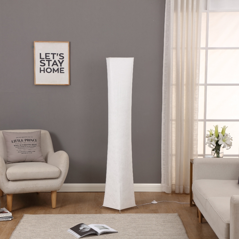 Gambhiri 64'' Steel Column Floor Lamp with Outlet