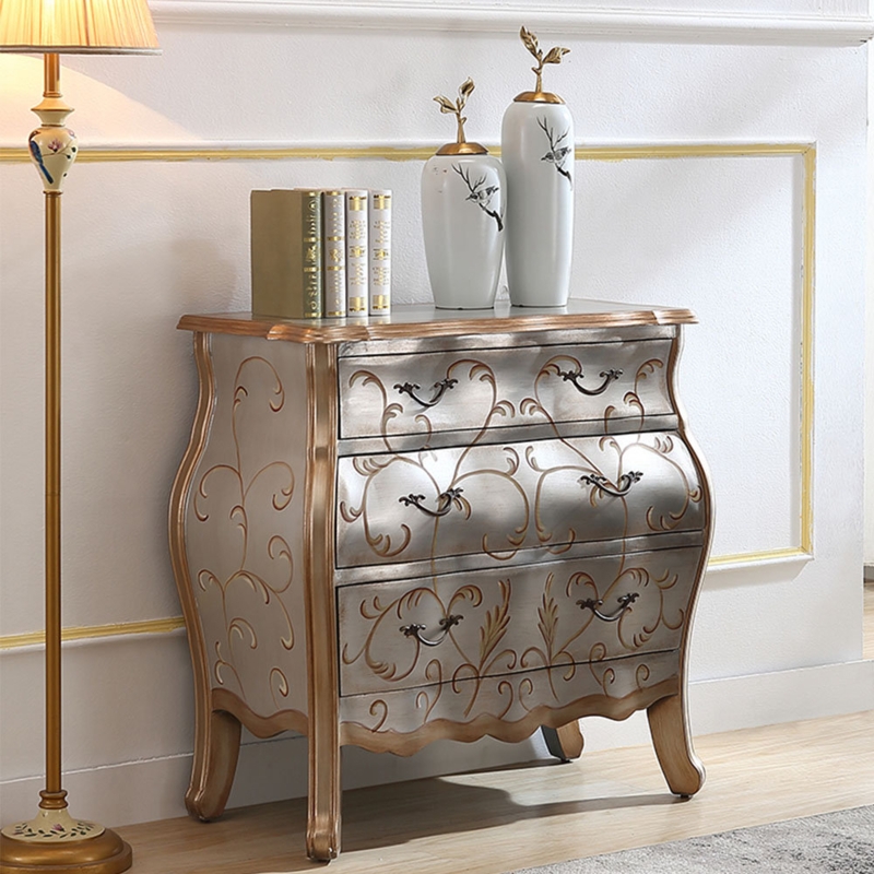 Garden Painted Three Bucket Cabinet Living Room Lo Accent Chest