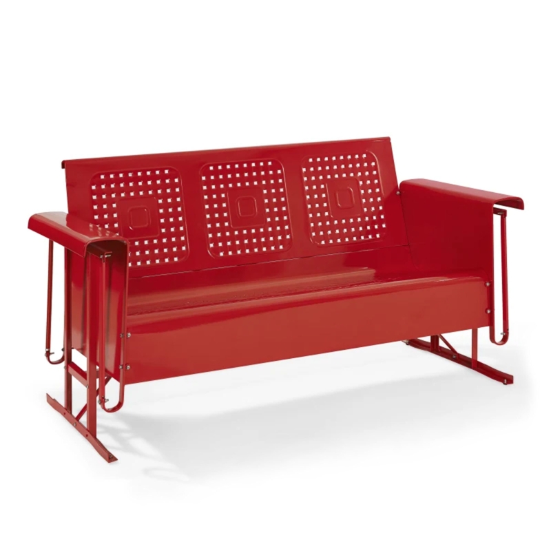 Gaume Powder Coated Steel Outdoor Glider Chair