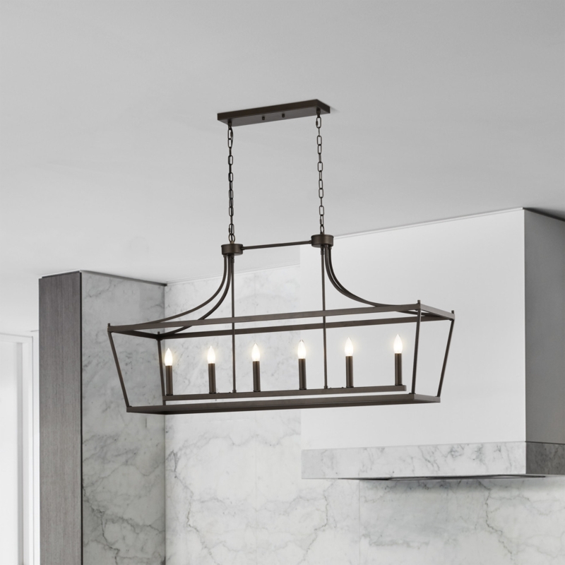 Girardo 6 - Light Dimmable Square / Rectangle Chandelier