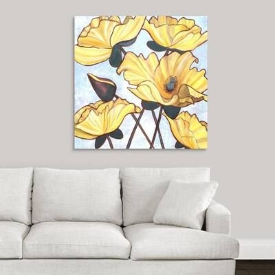 Golden Blooms by Herb Dickinson Canvas Wall Art