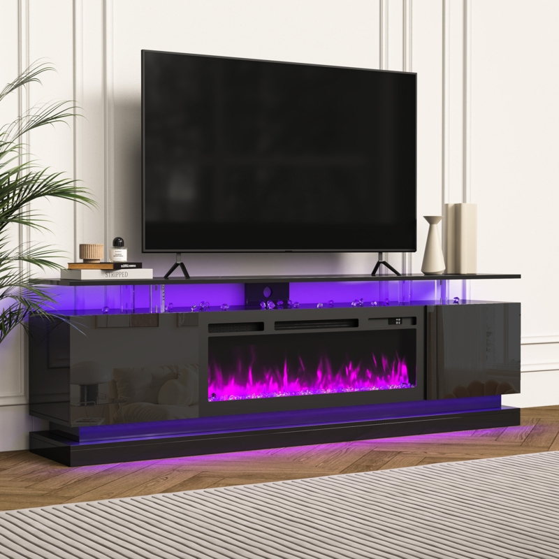 Gollahon 70.8'' W TV Stand with Fireplace