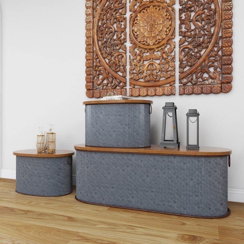 Gracie Oaks Metal Storage Bin