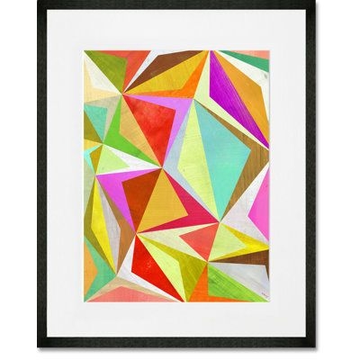 GreenBox Art 'Dancing Diamonds' Graphic Art Print Canvas & Fabric in Brown/Green/Red, Size 30.0 H x 24.0 W in | Wayfair | Home Decor