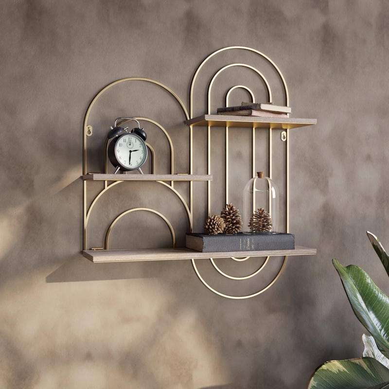 Grenelefe 3 Piece Metal Tiered Shelf