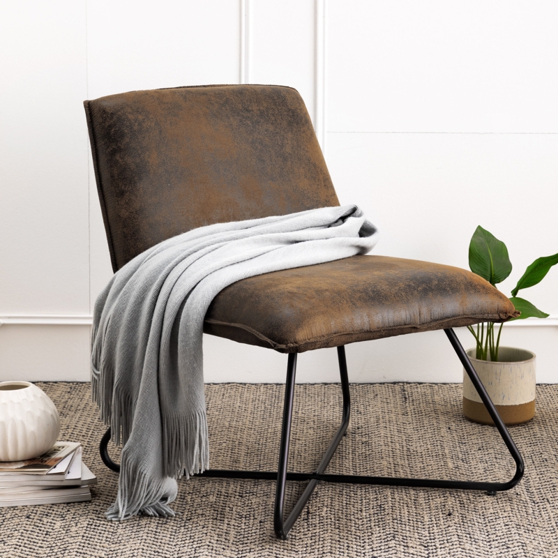 Hachmann Faux Leather Slipper Chair