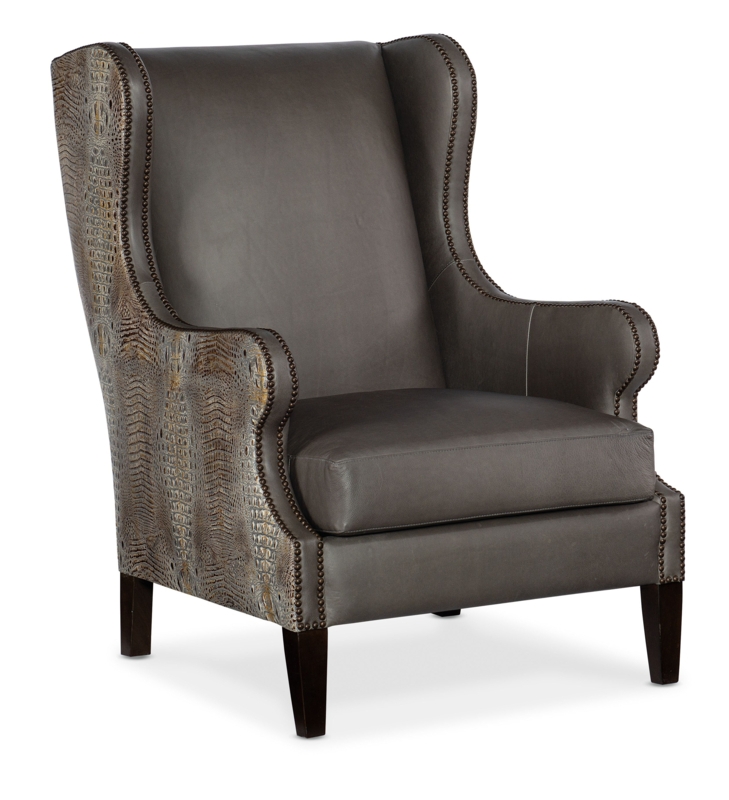 Haisley 30'' Wide Genuine Leather Top Grain Leather Wingback Chair