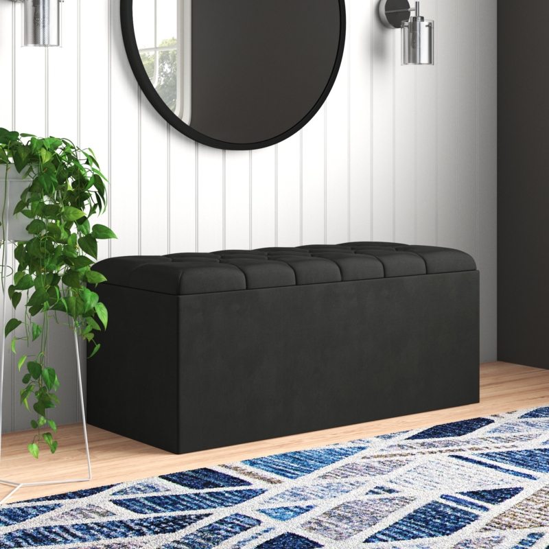 Hamman Velvet Upholstered Storage Bench