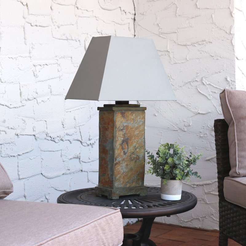 Hetrick 24'' Plug-in Outdoor Table Lamp