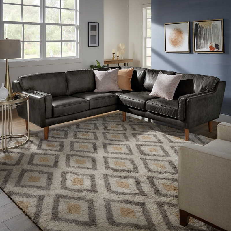 Hewett 2 - Piece Leather Sectional