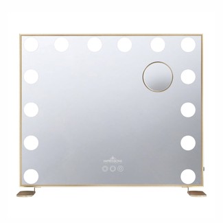 erkki round led metal dresser mirror 24" Led Round Mirror