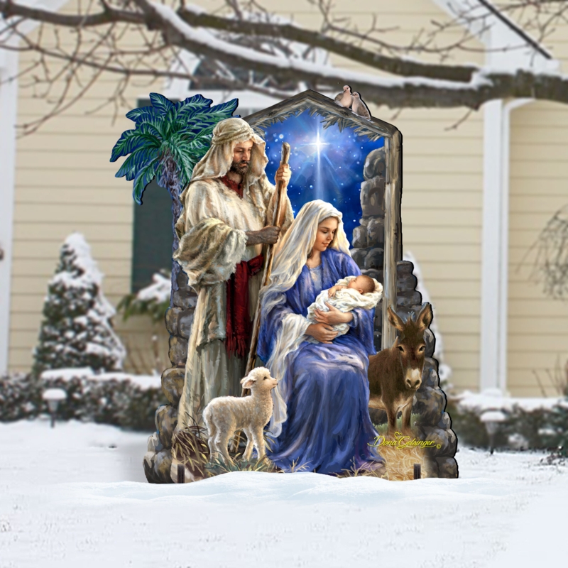 Holy Night Nativity Family Home and Outdoor Decor Lawn Art