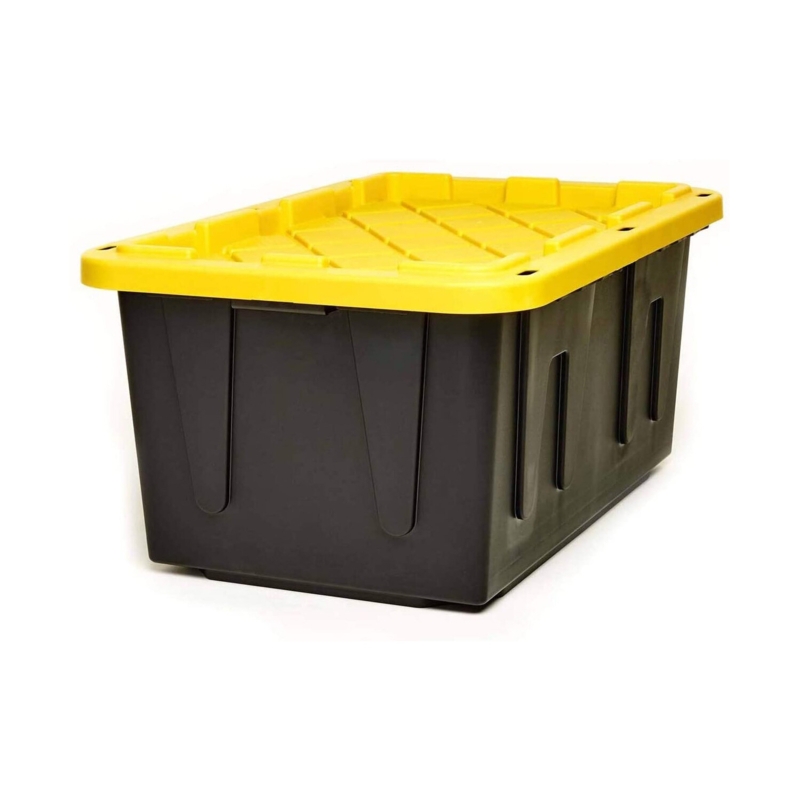 Homz Durabilt Heavy Duty Plastic Organizer Storage Bin Tote