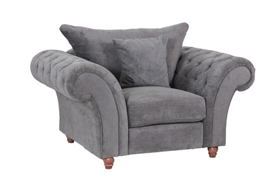 Huntley Fabric Armchair Grey
