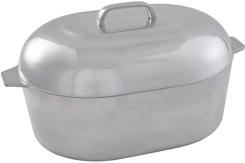 IMUSA 18-In. Cajun Classic Oval Covered Roaster, Aluminum