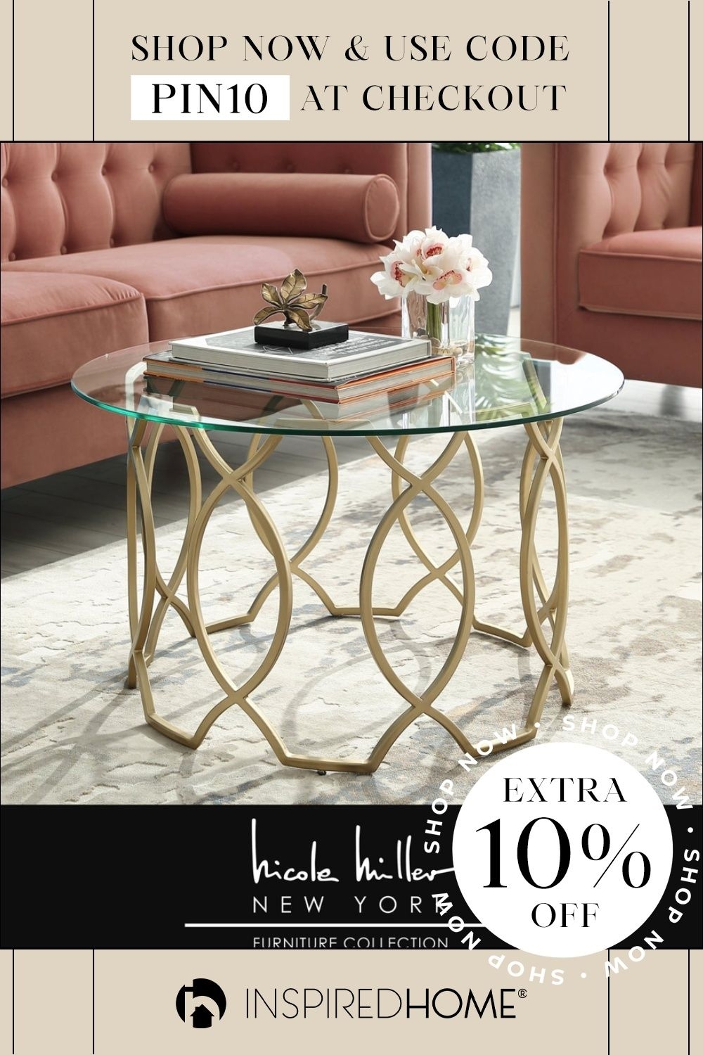 Irina Coffee Table  Gold