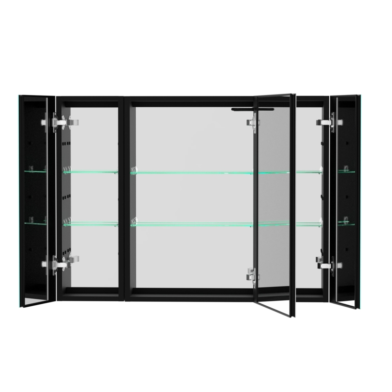 Jakeelah 40'' W 30'' H Surface Frameless Medicine Cabinet with Mirror and 2 Fixed Shelves