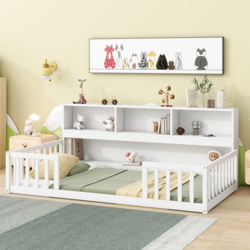Janeliz Platform Bunk Bed with Bookcase by Harriet Bee