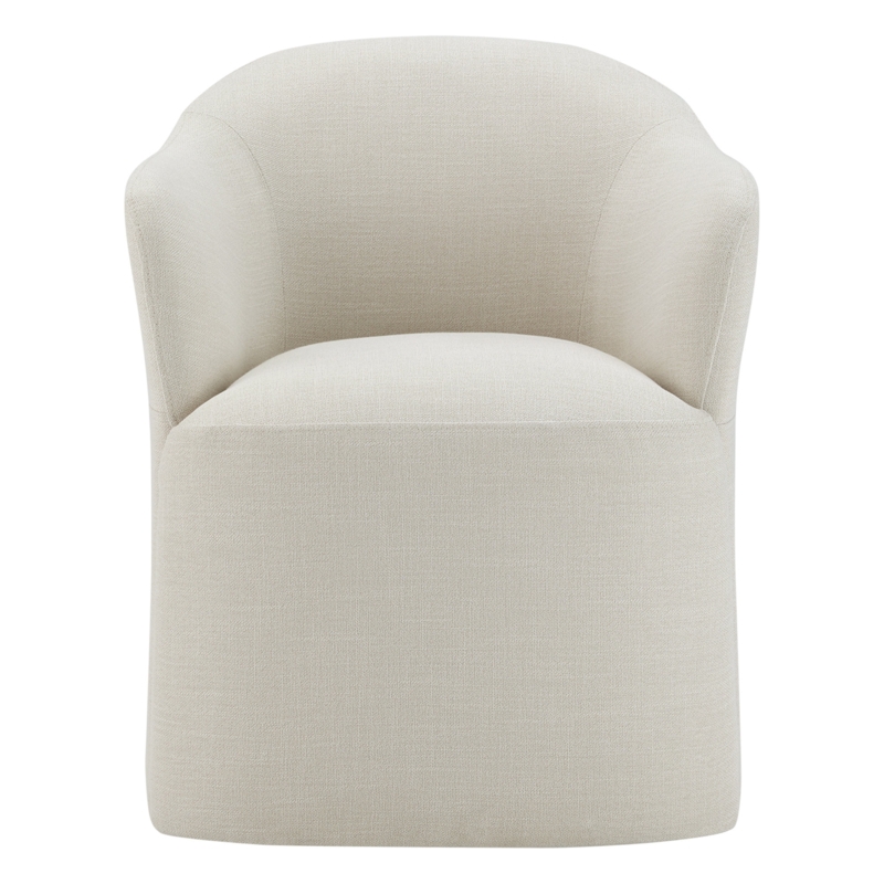 Janina Upholstered Back Arm Chair with Caster