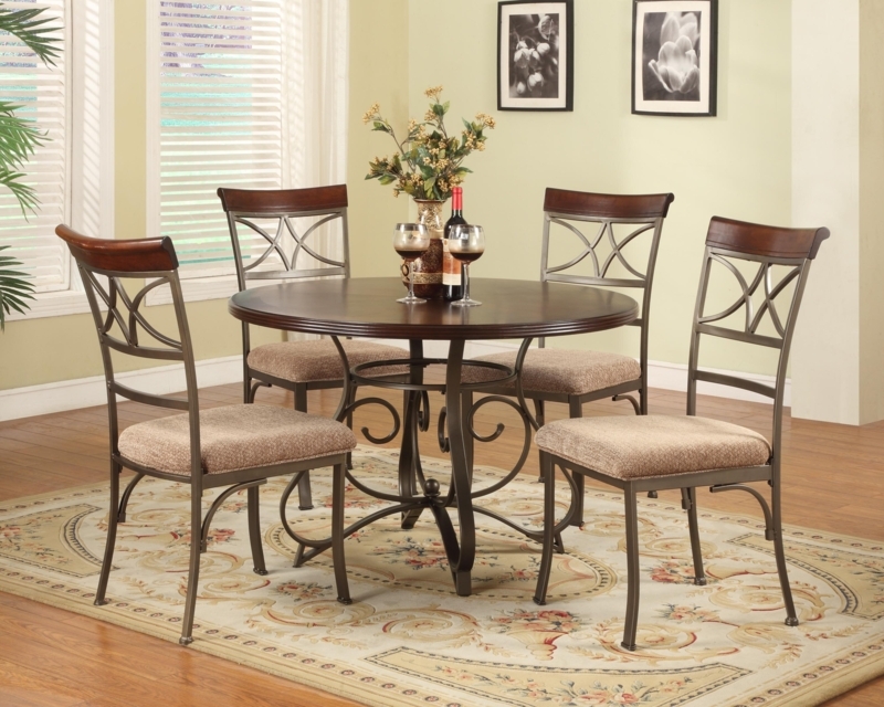 Jefferson 5 Piece 45" Round Table Dining Set