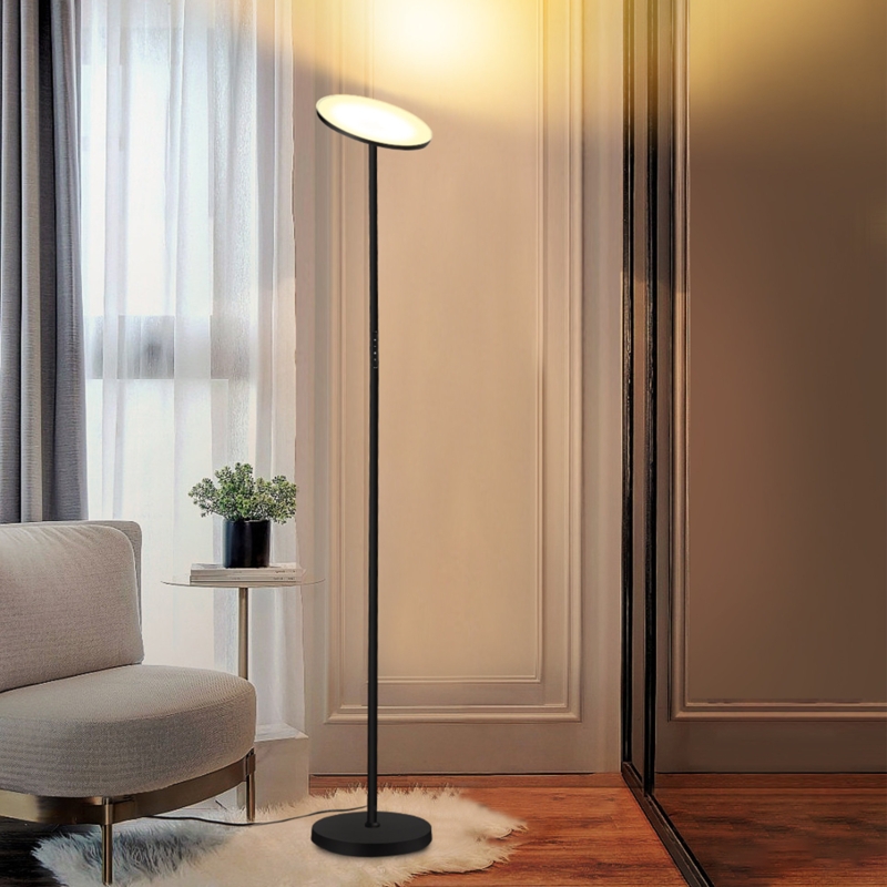 Jernell 71" LED Dimmable Torchiere Floor Lamp with Remote Control