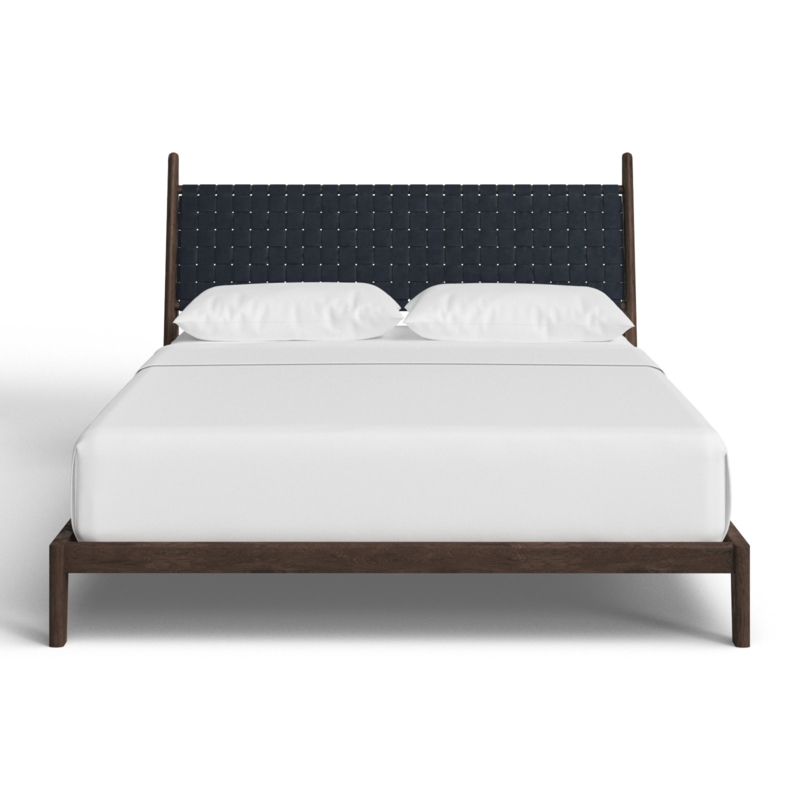 Kacy Leather Platform Bed