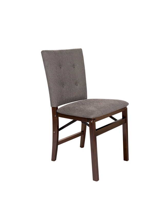 Kaktus Tufted Fabric Upholstered Folding Side Chair
