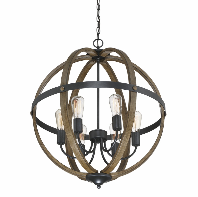 Karter 6 - Light Dimmable Globe Chandelier