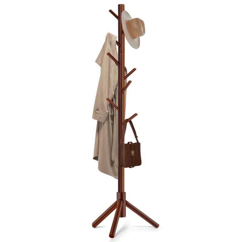 Keshram Solid Wood 8 - Hook Coat Rack