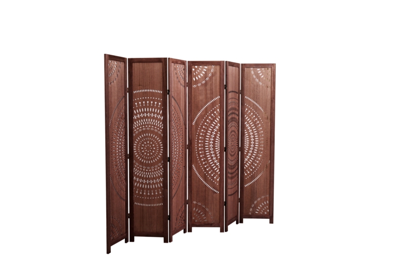 Khadesia 65'' H Solid Wood Folding Room Divider