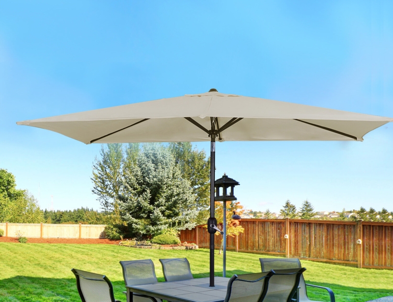 Kimora 120'' x 78'' Rectangular Tilt Market Umbrella