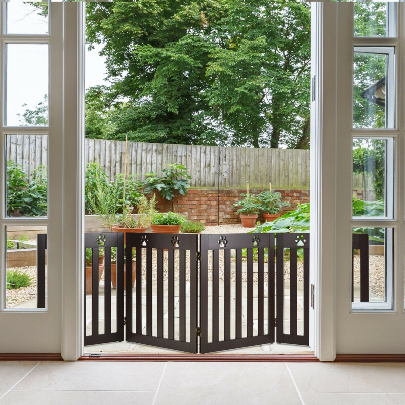 Kolbisen Wood Adjustable Free Standing Pet Gate