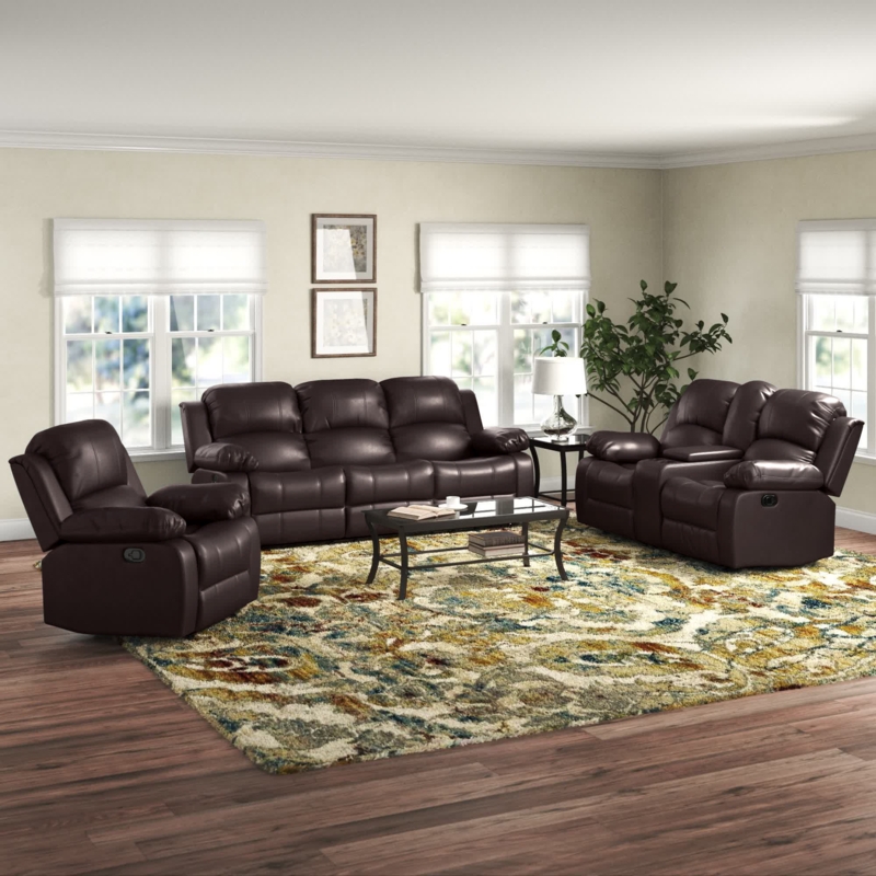 Laddonia 3 - Piece Faux Leather Living Room Set