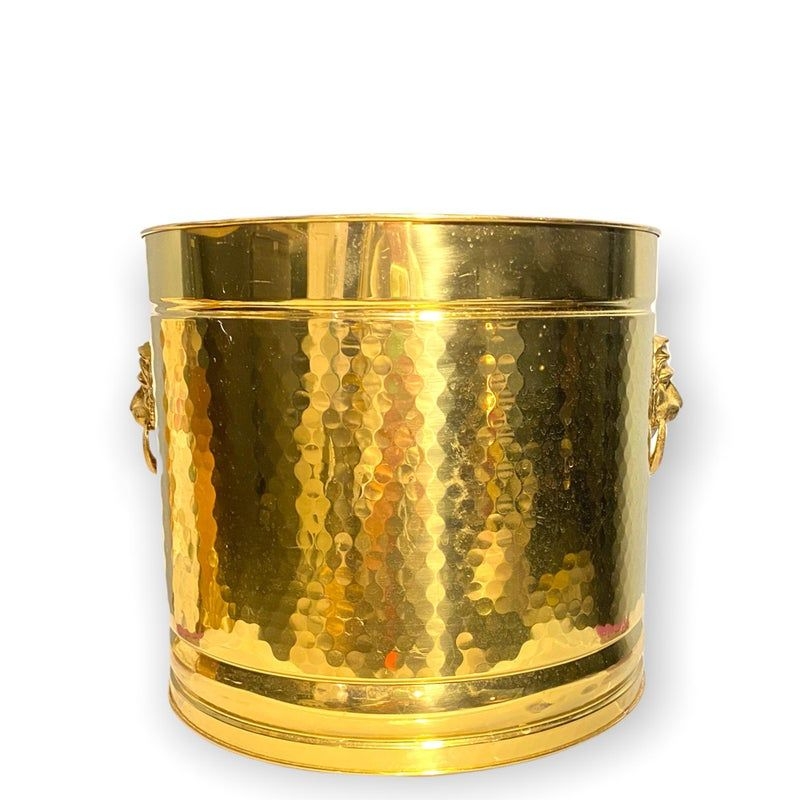 Late 20th Century Bristol Brass Lion Head Planter