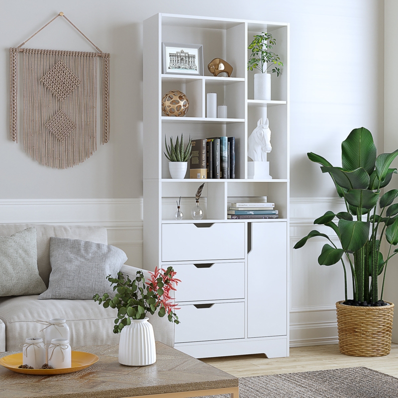 Latitude Run 71" H X 29.5" W Standard Bookcase with Shelves, Drawers and Doors