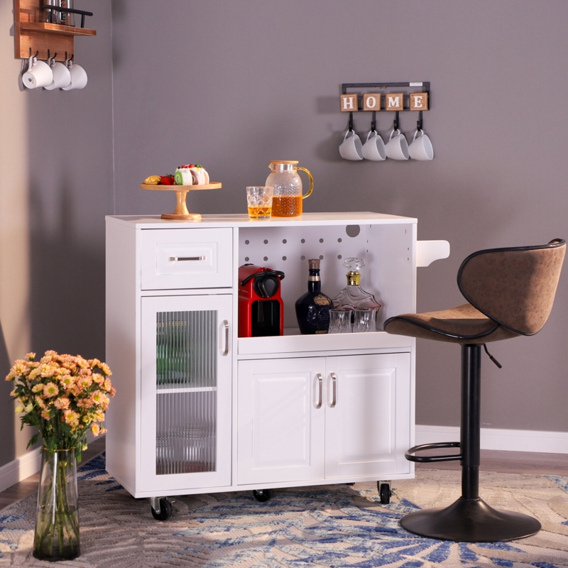 Lemuelah Wood Kitchen Island