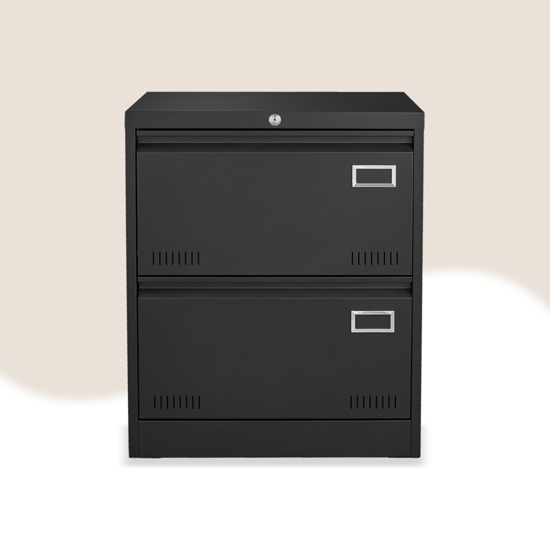 Lexxie Lateral Metal Filing Cabinet With 2 Lockable Drawers, 23.6"Wide, Ideal For Legal File Storage