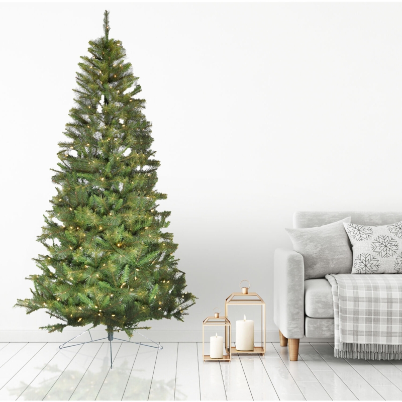 Lighted Pine Christmas Tree