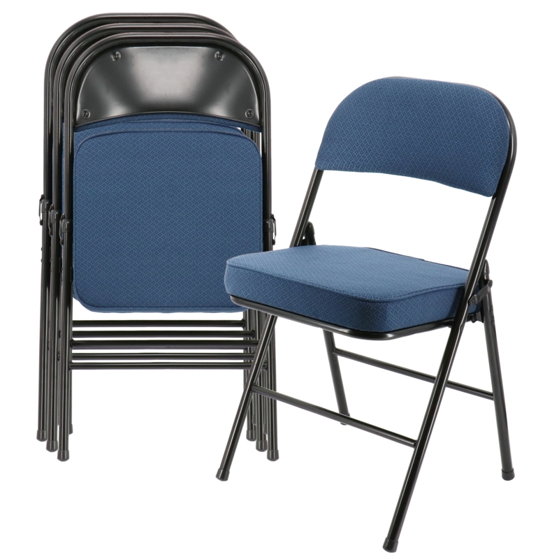 Lilybeth Fabric Padded Stackable Folding Chair Folding Chair Set