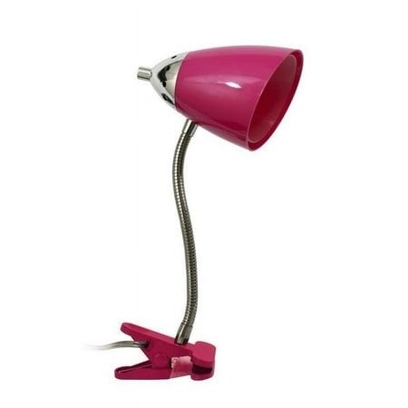 Limelights Flossy Flexible Gooseneck Clip Desk Lamp, Pink, Size:4.5 x 3 x 17.5