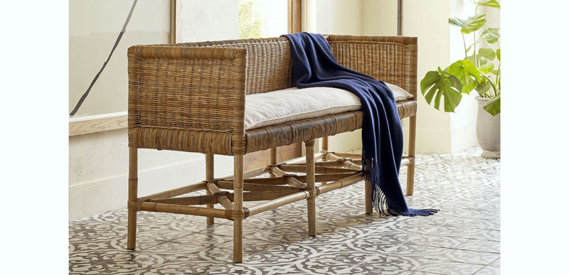 Lina Crypton Upholstered Bench