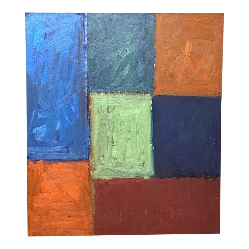 Linda Hopkins Abstract Color Field Painting 1970s