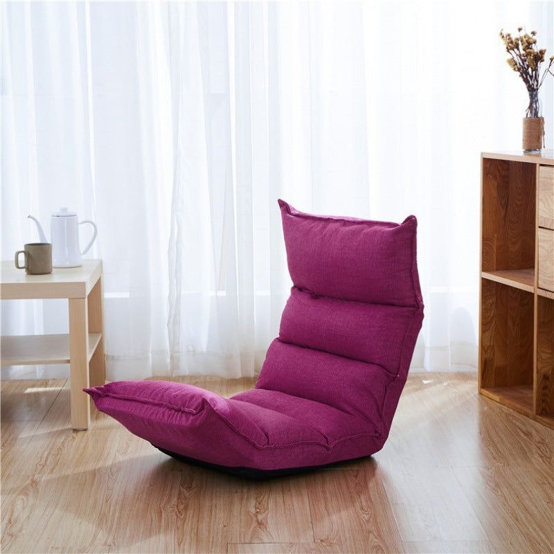 Linen Convertible Chair Cushion Back Modern Chair for Living Room - 20.5L x 30W x 29.5H / Rose Red