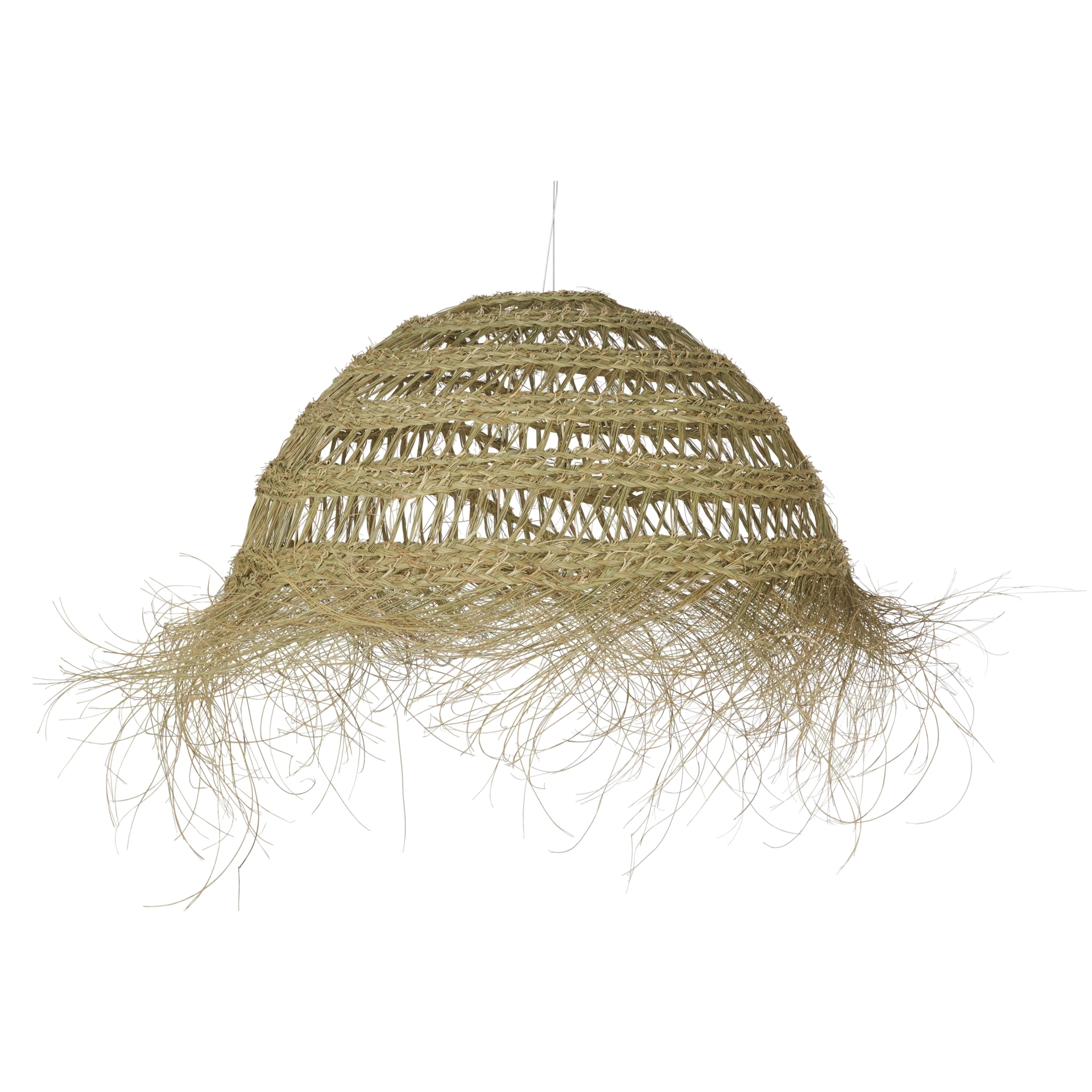 Lmpara de techo de fibra de palmera tranzada