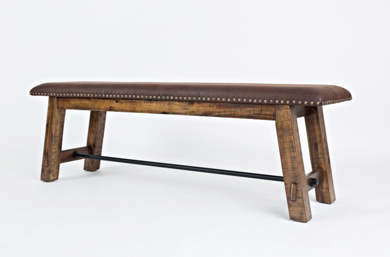 Longfellow Faux Leather Upholstered Bench