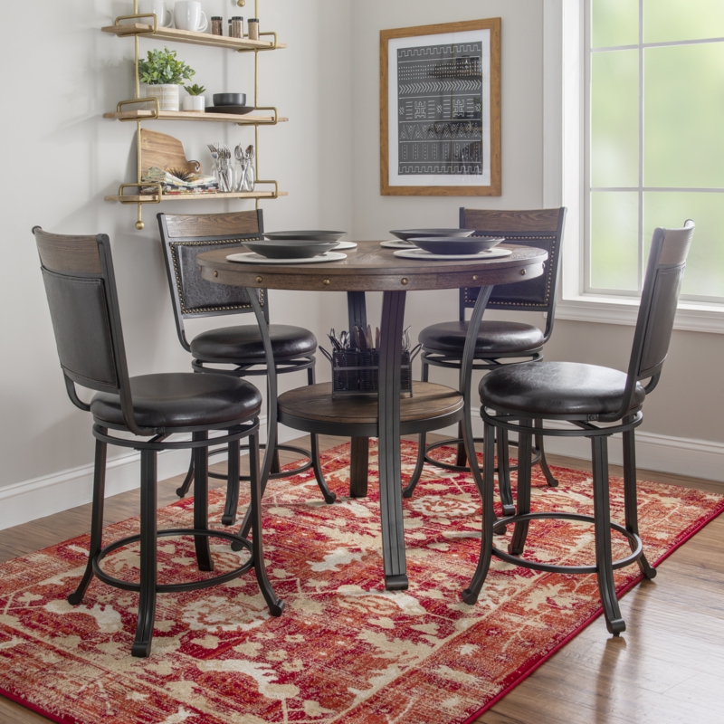 Luker 5 - Piece Solid Wood Top Dining Set